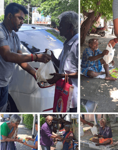 PROVIDED FOOD FOR HOMELESS OLD PEOPLES