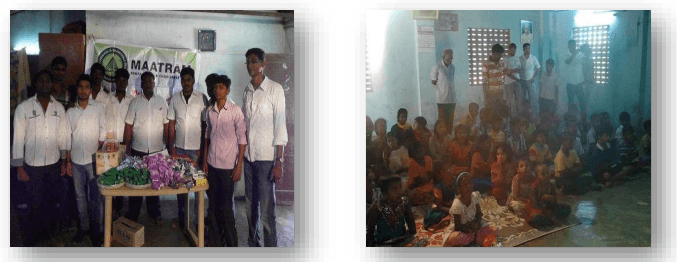 Provided Foods and Cloths to Annai Old Age Home and Anna Orphanage.