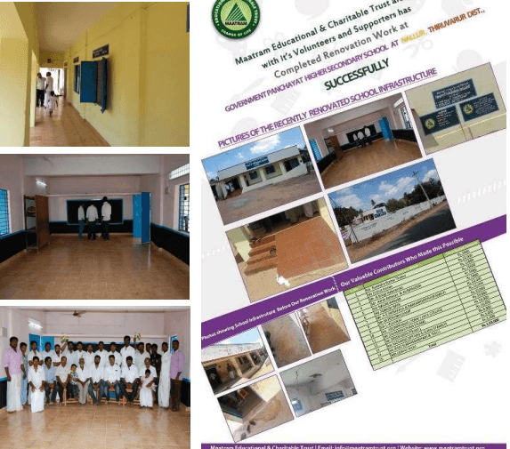 INFRASTRUCTURE SUPPORT TO UNDERPRIVILAGED SCHOOL, THIRUVARUR