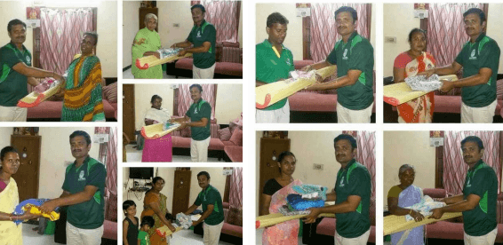 DISTRIBUTED FLOOD RELIEF MATERIALS TO AFFECTED PEOPLES AT  T.NAGAR, KANNAMAPET, CIT NAGAR AND SAIDAPET