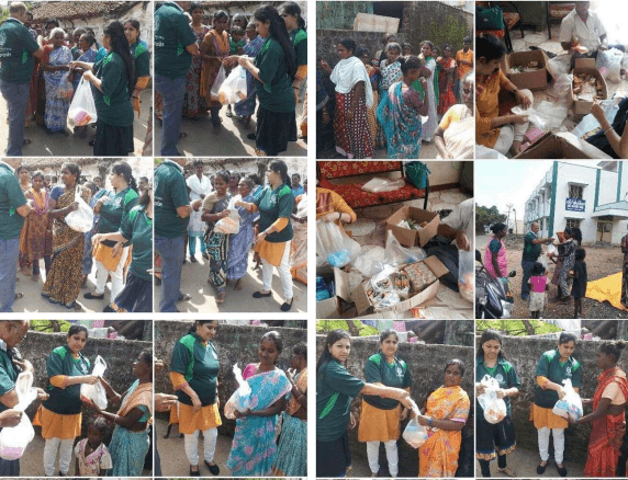 DISTRIBUTED RELIEF MATERIALS FOR THE PEOPLE IN  KUNDRATHUR, CHENNAI