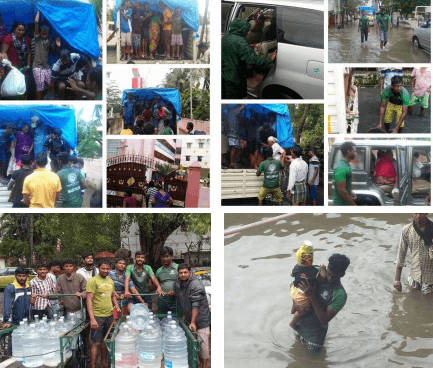 FLOOD RELIEF WORK AND RESCUE