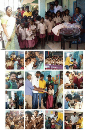 DISTRIBUTED SCHOOL UNIFORMS IN CUDDALORE DISTRICT (FLOOD  RELIEF)