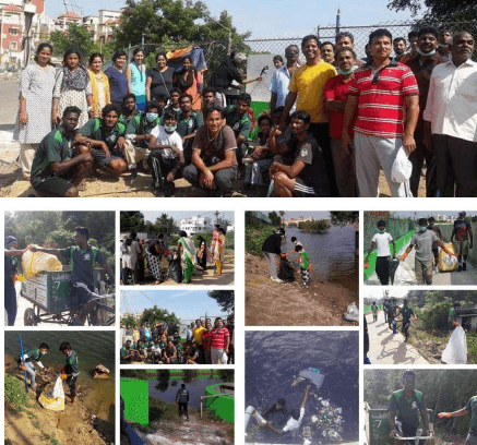 LAKE CLEANING WORK AT PERUNGUDI