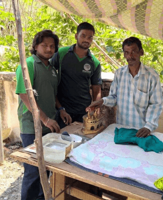 DONATED IRON BOX TO MR. DEVA, CHENNAI