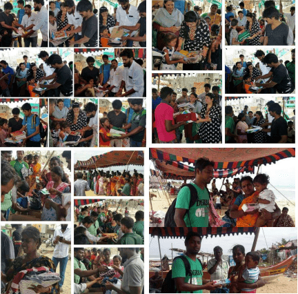 SCHOOL KITS PROVIDED FOR THE STUDENTS IN BESANT NAGAR (FIRE  ACCIDENT)