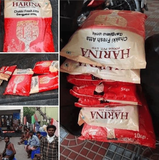 PROVIDED 50 KG WHEAT FLOUR TO MIGRANT WORKERS