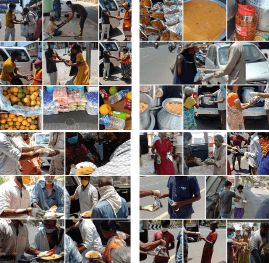 DISTRIBUTED FOOD, WATER BOTTLES, BREAD PACKETS FOR NEEDY PEOPLES ON LOCKDOWN