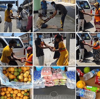 MAATRAM TRUST PROVIDED BISCUITS PACKETS, WATER AND FRUITS (COVID 19)