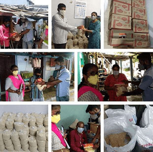 PROVIDED DRY RATION KITS DIFFERENTLY ABLED FAMILIES IN  COIMBATORE (COVID 19)