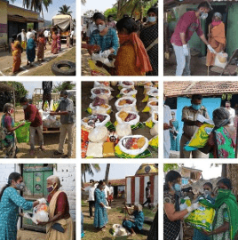 DISTRIBUTION OF DRY RATION KITS AT COIMBATORE (COVID 19)