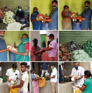 PROVIDE RELIEF MATERIALS AT DINDIGUL DISTRICT (COVID 19)