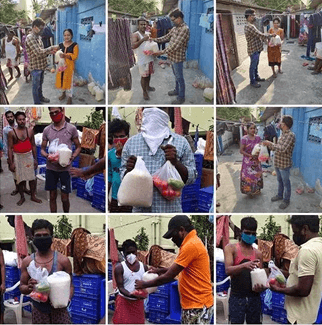 PROVIDED PROVISIONS AND VEGGIES KIT FOR MIGRANT WORKERS   (COVID 19)