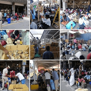 PROVIDED FOOD KITS TO THE MIGRANT WORKERS AND CHILDREN  BOARDING THE TRAIN TO BIHAR (COVID 19)