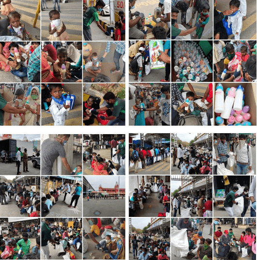 PROVIDED FOOD KITS AND MILK TO THE MIGRANT WORKERS, CHILDREN  BOARDING THE TRAIN TO BIHAR (COVID 19)