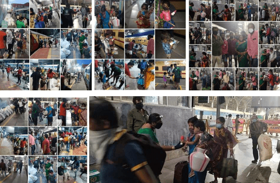 MAATRAM TRUST PROVIDED FOOD KITS AND MILK TO THE MIGRANT WORKERS AND  CHILDREN BOARDING THE TRAIN TO WEST BENGAL (COVID 19)