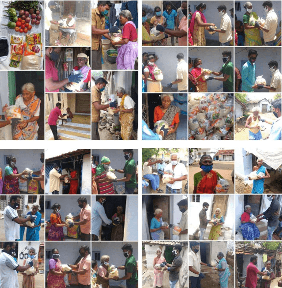 PROVIDED PROVISIONAL KITS TO SENIOR CITIZENS, WIDOWS AND  DIFFERENTLY ABLED IN SALEM DISTRICT VILLAGES (COVID 19)