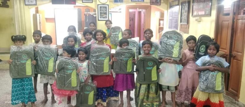 Provided School bags to the Tambaram home children's. 27-07-2024