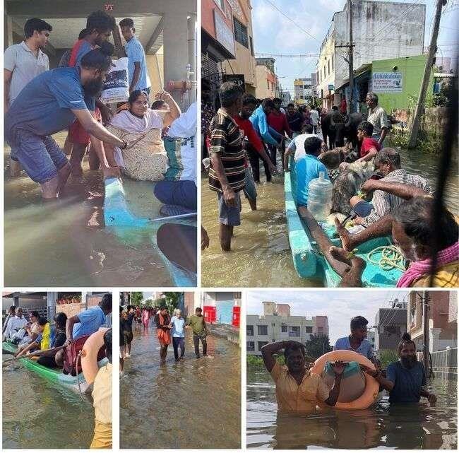 Maatram Educational and Charitable Trust's Cyclone Relief Efforts  06-12-2023 and 07-12-2023