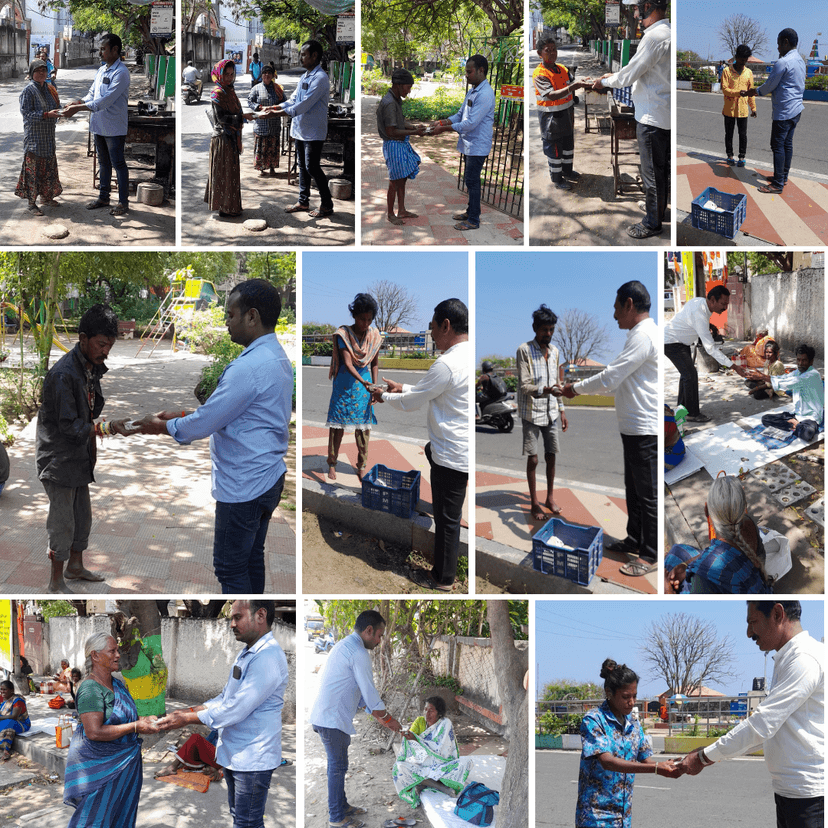 Food provided for homeless people