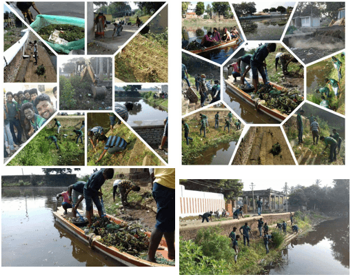 LAKE CLEANING WORK AT THIRUNINRAVUR POND