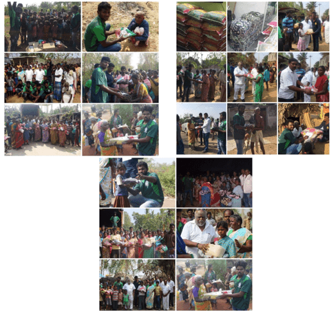 VARDAH CYCLONE (Distributed relief materials to 14 villages in Gumidipundi (Covered around 565 families).
