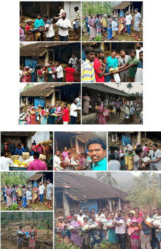 OCKHI CYCLONE  (Provided 200 set relief materials for in Tribal villages in Nagarcoil) December 12, 2017