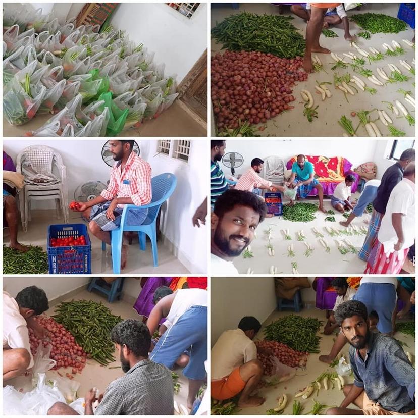 Provided vegetables to Gaja Cyclone affected villages