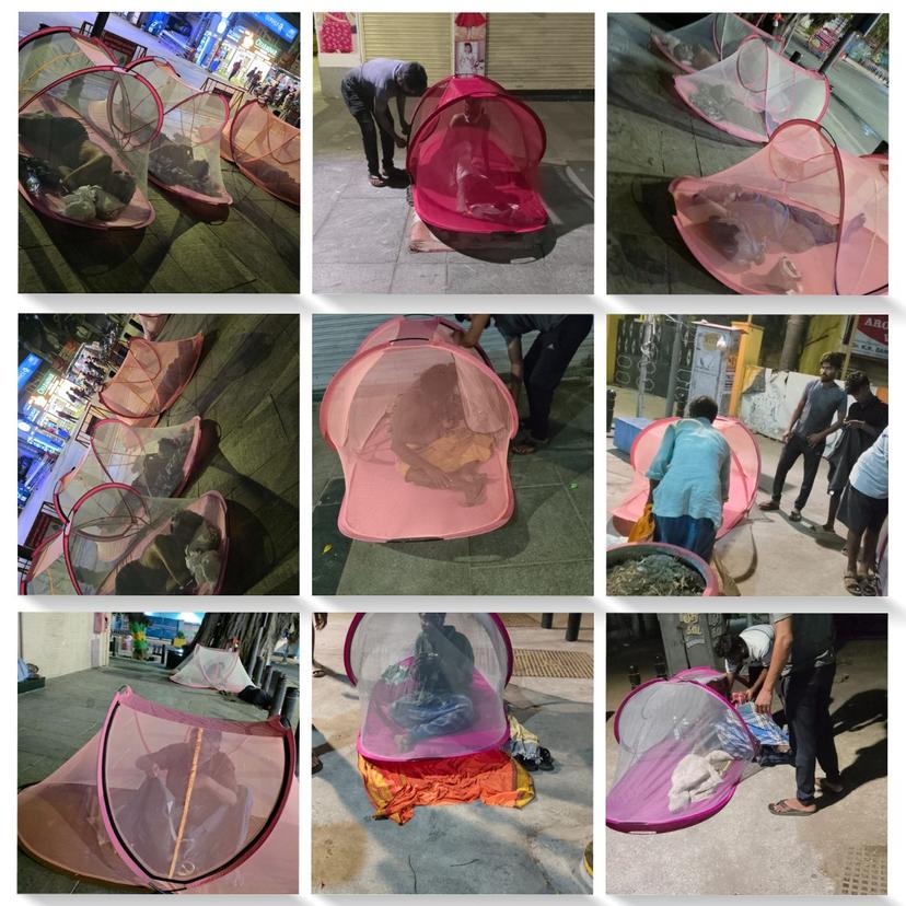 Mosquito Net Distribution for Homeless and Elderly | Maatram